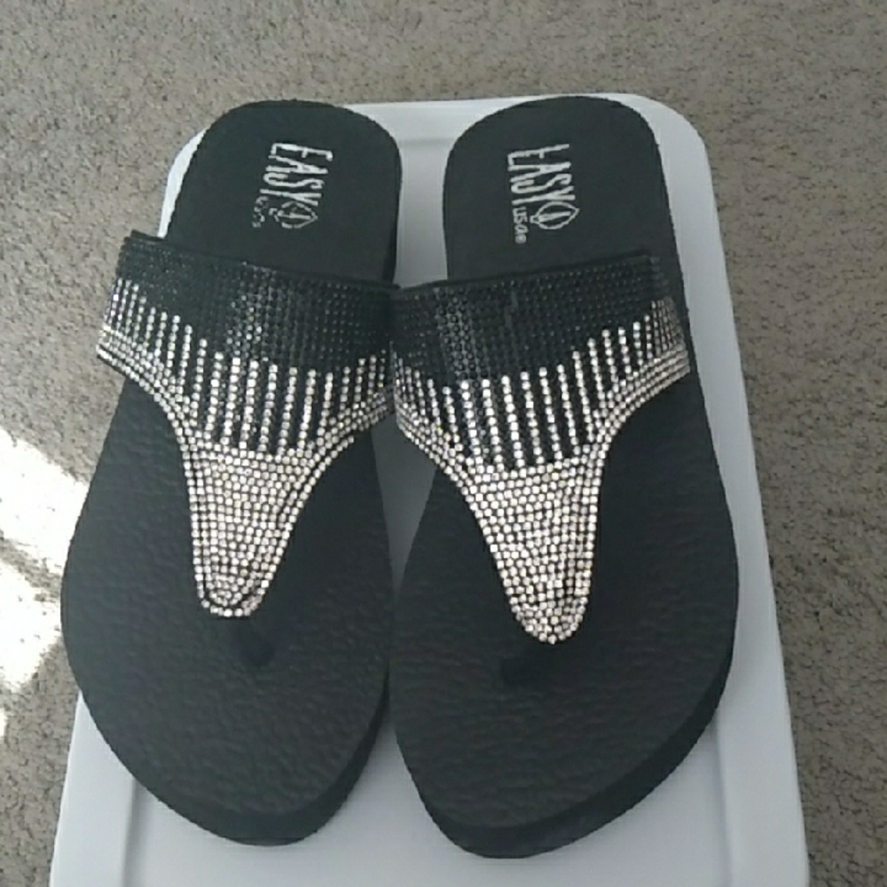 Easy USA rhinestone Sandals